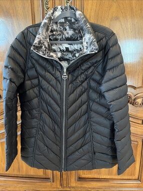 Laundry By Shelli Segal Black Quilted Packable Puffer Jacket